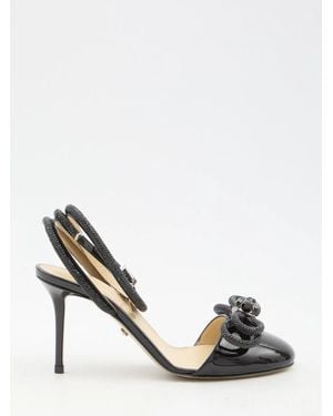 Mach & Mach Mach&Mach Double Bow Closed Toe Sandals - Metallic