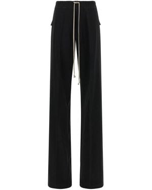 Rick Owens Viscose Casual Trousers - Black