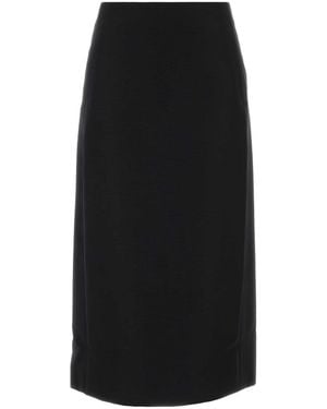 Jil Sander Wool Blend Skirt - Black