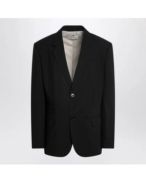 Ami Paris Single-Breasted Wool Jacket - Black