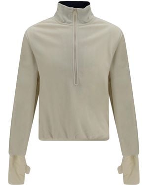 Entire studios Shell Fleece Zip Jacket Polyester Top - White