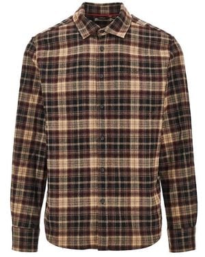 MC2 Saint Barth Aprés Ski Embroidery Check Shirt - Brown