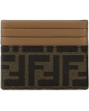 Fendi Cc Case Flat Zucca Jacqu - Brown