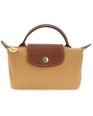 Longchamp "Le Piliage Original" Clutch Bag - Brown