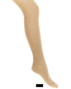 Jil Sander Ribbed Tights - Natural
