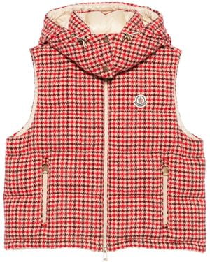Moncler Check Niverolle Vest Jacket - Red