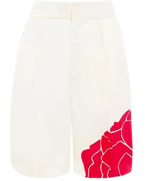 Victoria Beckham Natural Flower Shorts - White