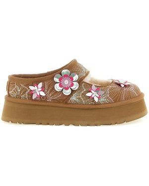 UGG 'Bea Mary Jane Meadow' Sabots - Brown