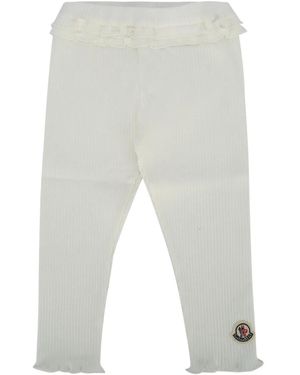 Moncler Jr Sweat Bottoms - White