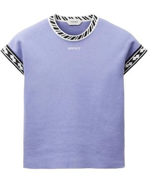 Versace Cotton Knit T-Shirt - Blue
