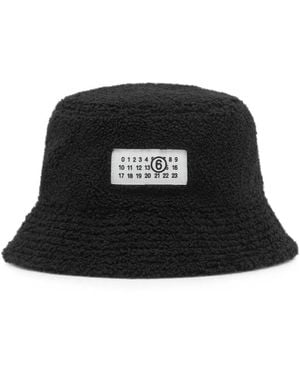 MM6 by Maison Margiela Logo Bucket Hat - Black