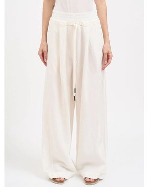 Andrea Ya'aqov Wide-Leg Trousers - Natural