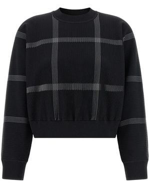 Pleats Please Issey Miyake 'Crossing Knit' Jumper - Black