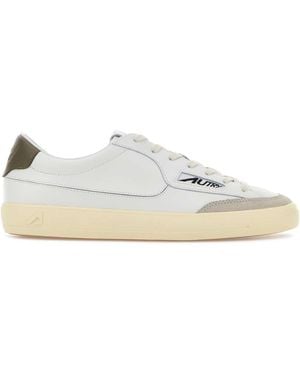 Autry Windscape Low Uk10 Leather/Suede/Chocola - White