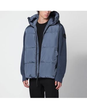 Canada Goose Down Jacket With Wool Sleeves - Blue