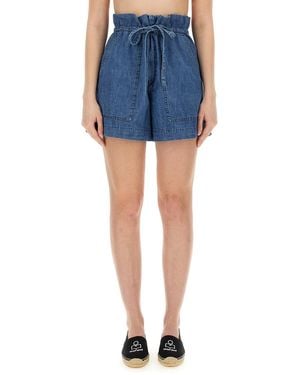 Isabel Marant Short "Ipolyte" - Blue