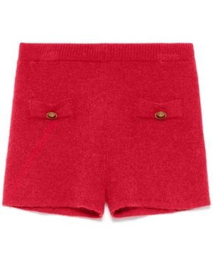 Twinset Mohair Blend Stylish Shorts - Red