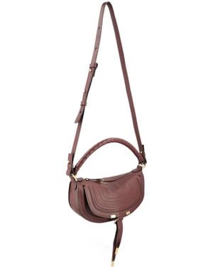 Chloé Marcie Mini Leather Shoulder Bag - Red