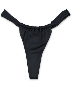 Let's Swim Let's Swim Ruched Brazilian Bikini Bottom - Black