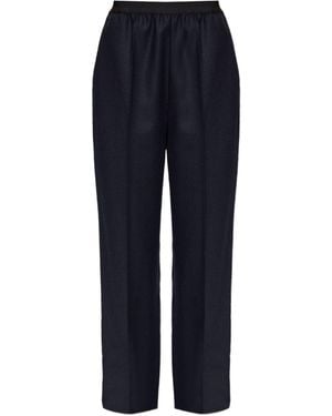 Maison Margiela Straight Virgin Wool Pants - Blue