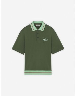 Maison Kitsuné Ovesize Polo - Green