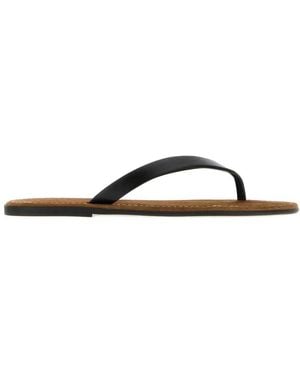 The Row Beach Flip Flop - Black