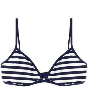 Polo Ralph Lauren Striped Bikini Top - Blue