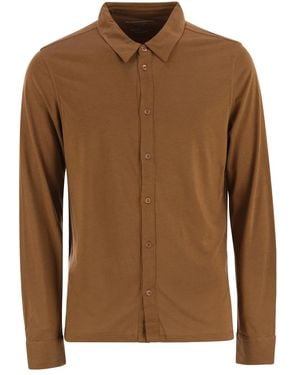 Majestic Long-Sleeved Lyocell And Cotton Shirt - Brown