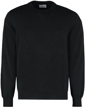 THE (Alphabet) Cotton Crew-Neck Jumper - Black