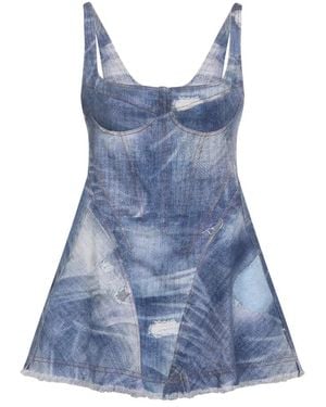 Roberto Cavalli Cotton Mini Dress - Blue