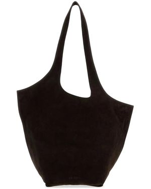 The Attico 'La Scoop Large' Shoulder Bag - Black