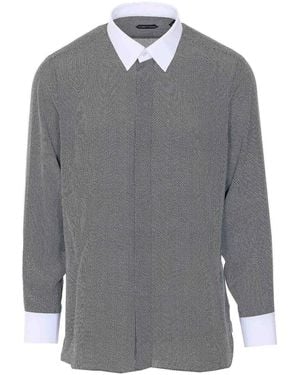 Tom Ford And Graphic Sharks Shirt - Gray