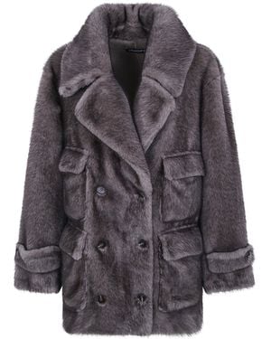 DR. HOPE Fake Fur Coat - Grey