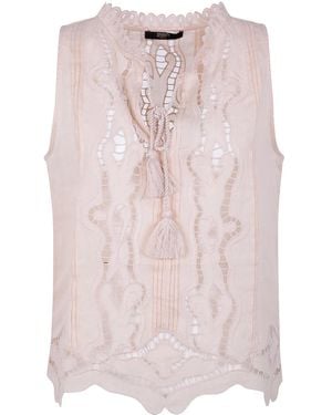 Seventy Raime Embroidered Top - Pink