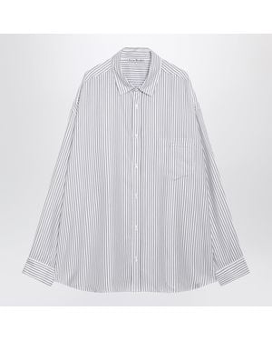 Acne Studios Striped Lyocell Shirt - White