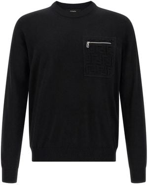 Fendi Ff Pocket Sweater - Black