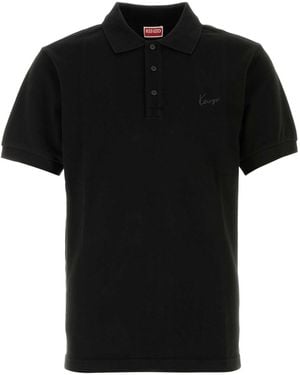KENZO Signature Slim Polo - Black