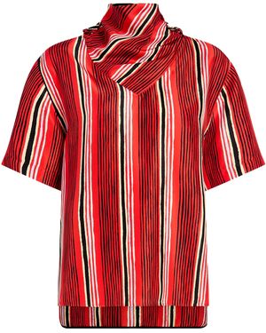 Proenza Schouler Vermillion Silk Amira Top - Red