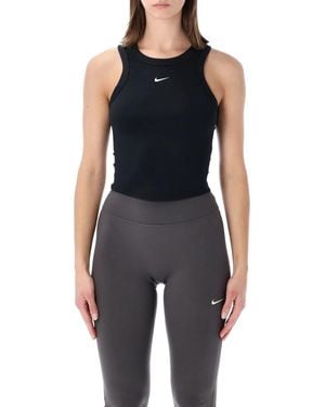 Nike Dri-Fit Cropped Tank Top - Blue