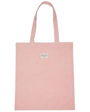 Emile Et Ida Emile & Ida Tote Bag Con Logo - Pink