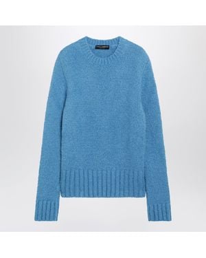 Dolce & Gabbana Dolce&Gabbana Crew Neck Jumper With Bouclé Effect - Blue