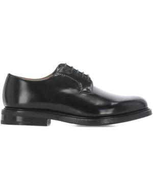 Church's Churchs Calf Leather Flat Shoes - Black