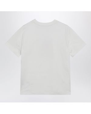 Burberry T-Shirt With Knight Stamp - White