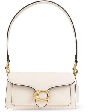 COACH Tabby 20 Leather Shoulder Bag - White