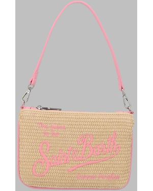 MC2 Saint Barth Pochette "Parisienne" Mini Effetto Paglia - Gray