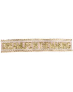 LABEL K Braided Fabric Bracelet - White