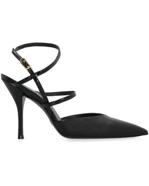 Stuart Weitzman Strapeze Leather Pumps - Black