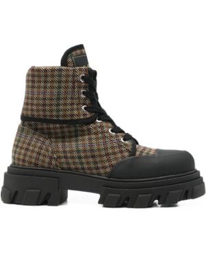 Ganni Cleated Canvas Wool - Black