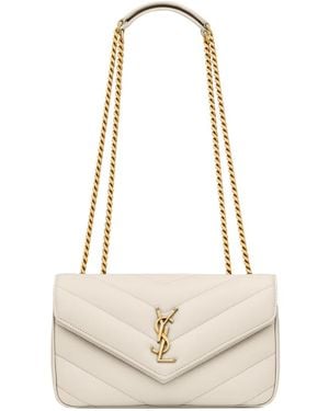Saint Laurent Borsa "Loulou" Small - Natural