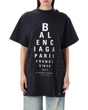 Balenciaga Optical Oversized T-Shirt - Black